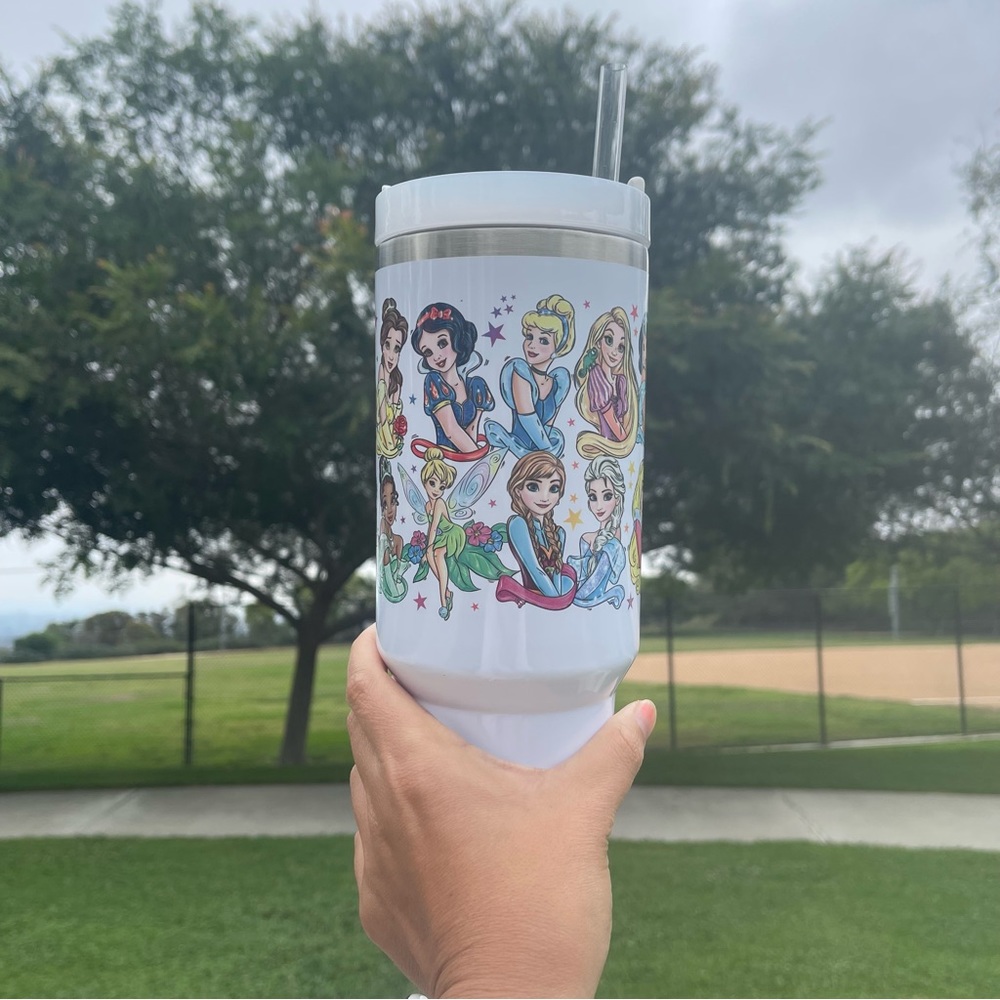 Disney Princess Brand new 40 oz double wall stainless travel office tumb… - Picture 6 of 9